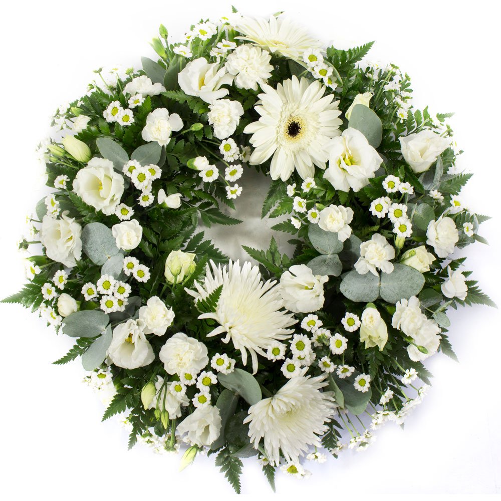 Classic Wreath Open - white
